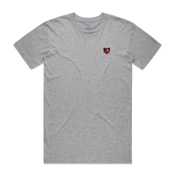 CaRtOoNz | HEAD LOGO EMBROIDERY TEE (HEATHER GRAY) - CaRtOoNz