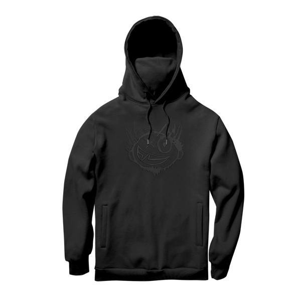 CaRtOoNz EMBROIDERED TONAL LOGO MASK HOODIE (BLACK) CaRtOoNz